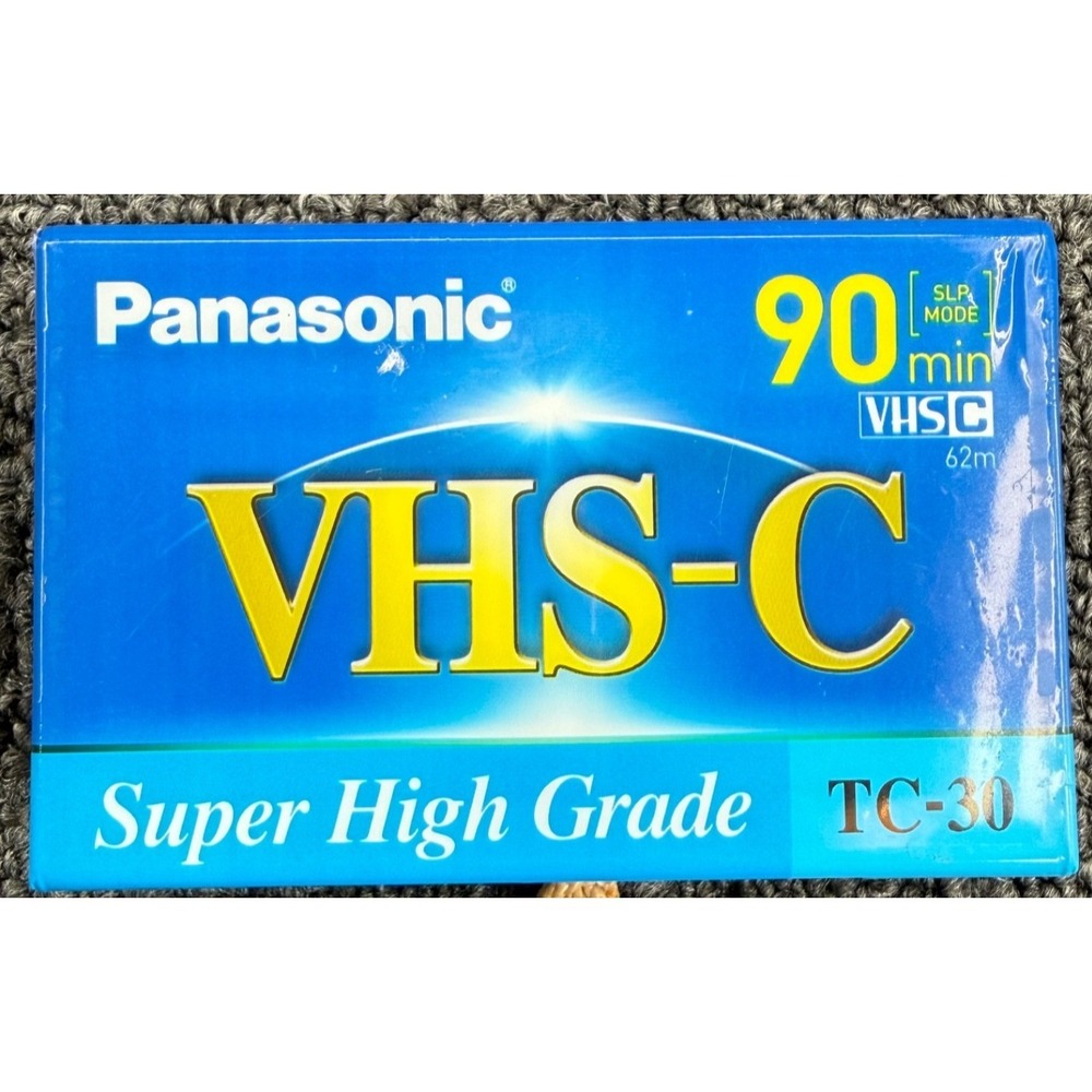 New sealed Panasonic TC-30 VHS-C Super High Grade 90Min Video Camera Tape